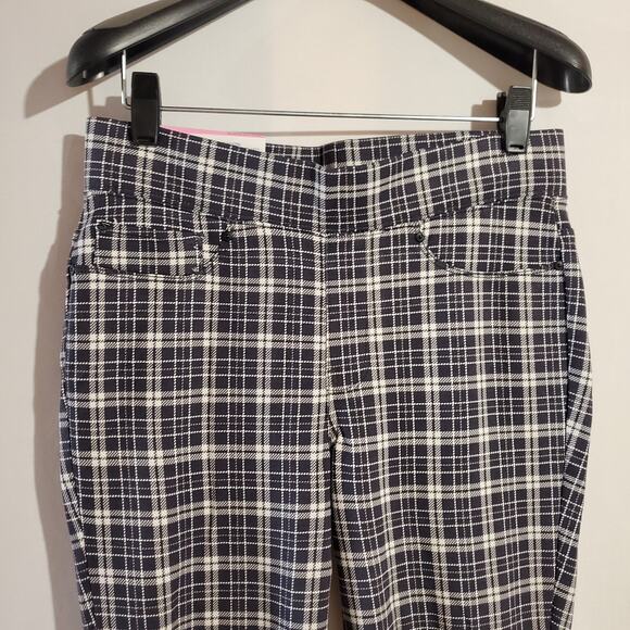 Seven7 NWT Pull On Ponte Skinny Leggings Women's Size S Dandy Plaid Grey Pant - Picture 4 of 13